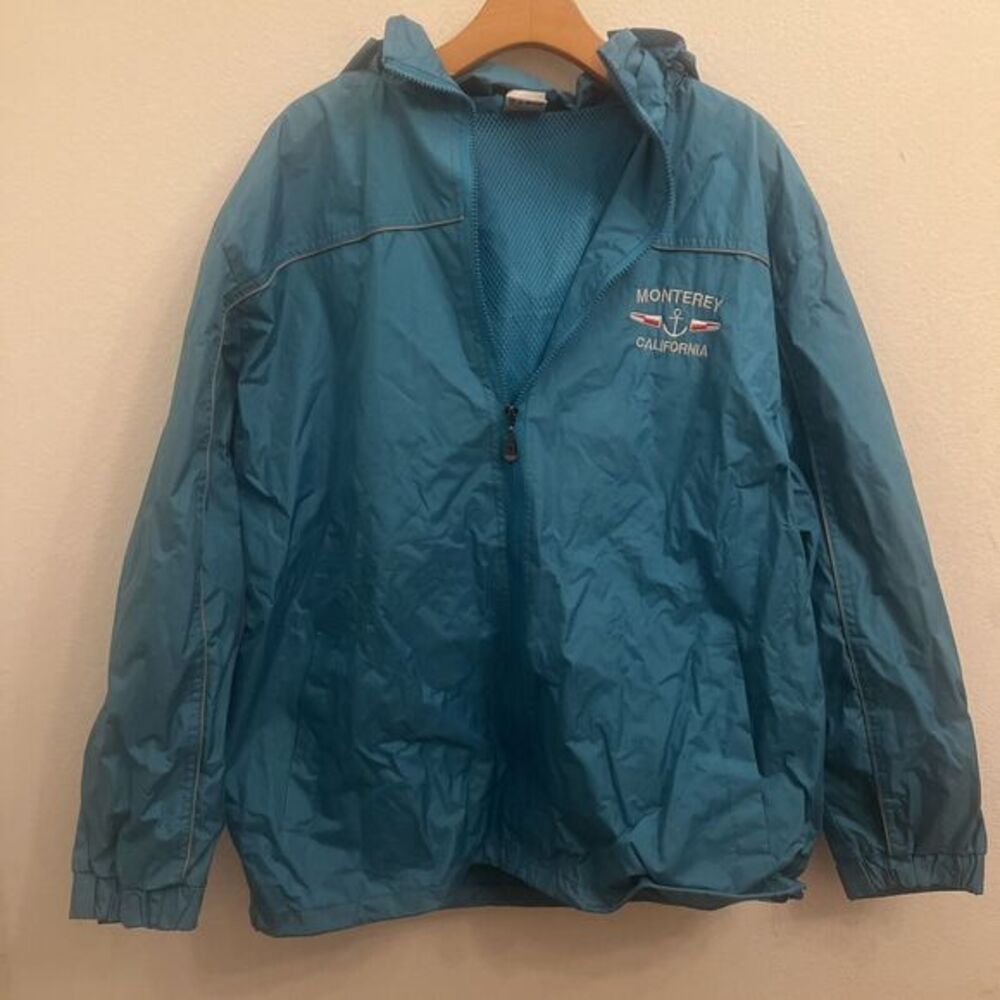 UNISEX VINTAGE MONTEREY CALIFONRIA BLUE FULL ZIP JACKET L (L1)